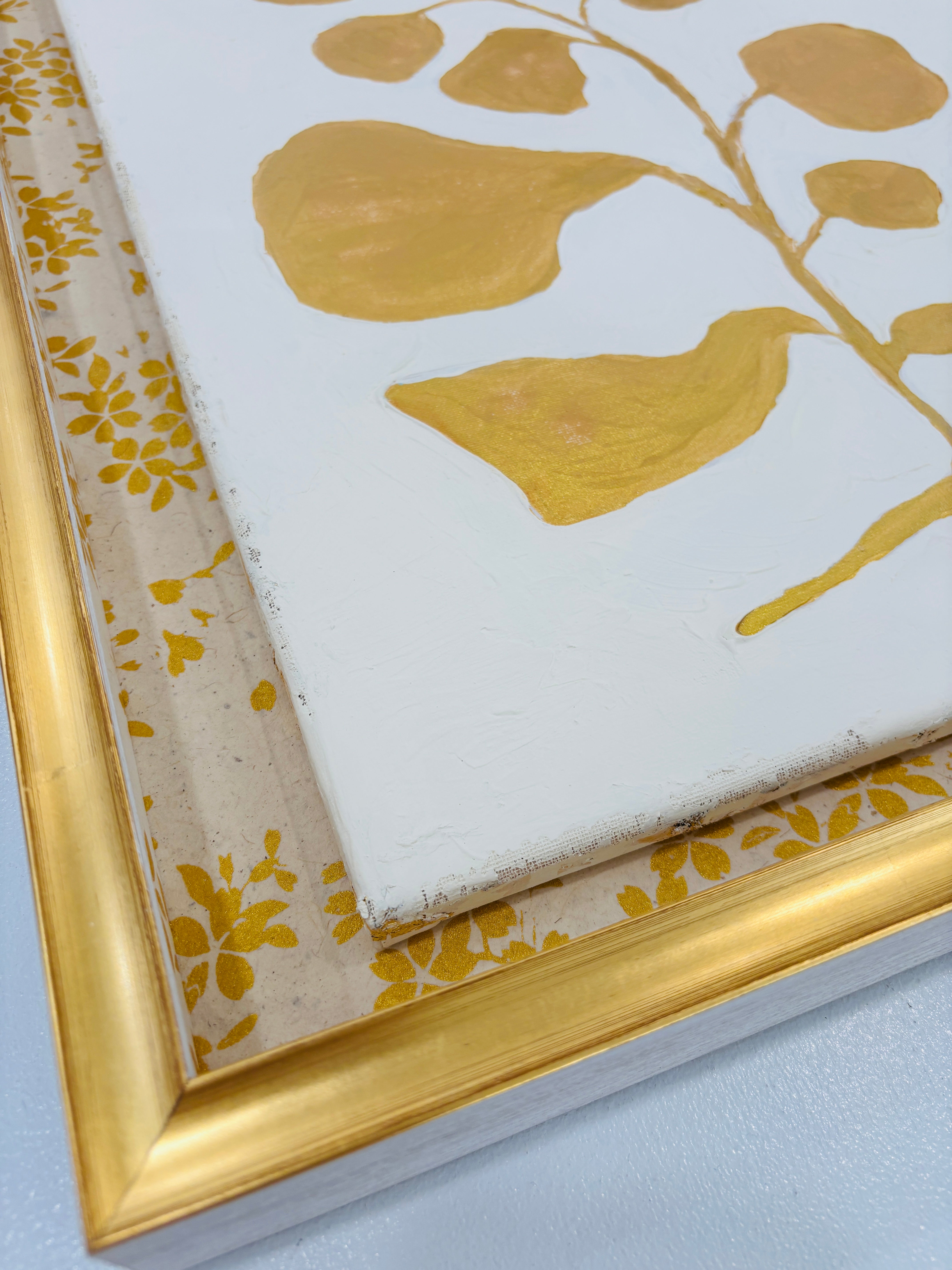 Golden Silhouette Shadow Box I
