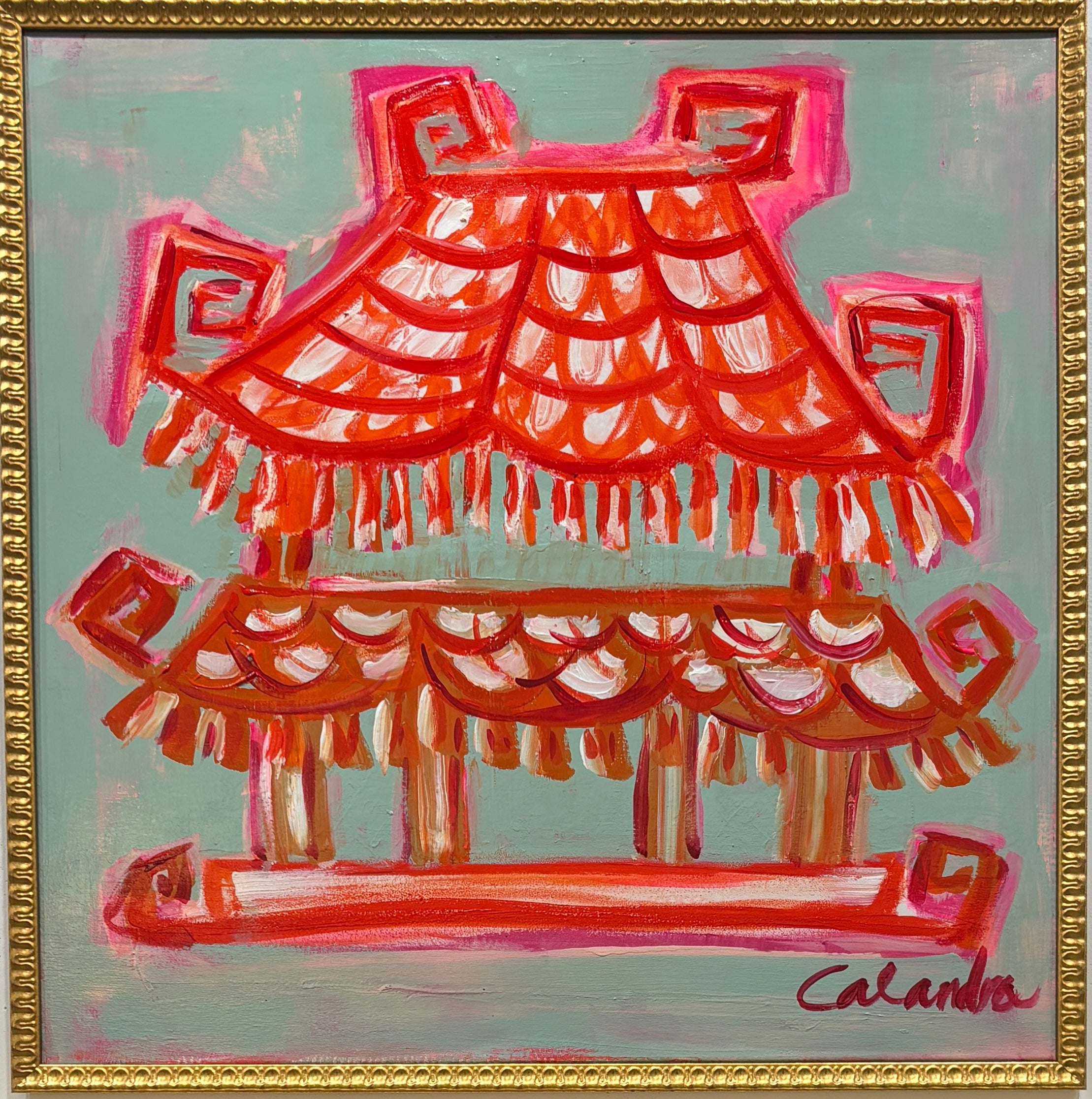 Pink and Green Pagoda