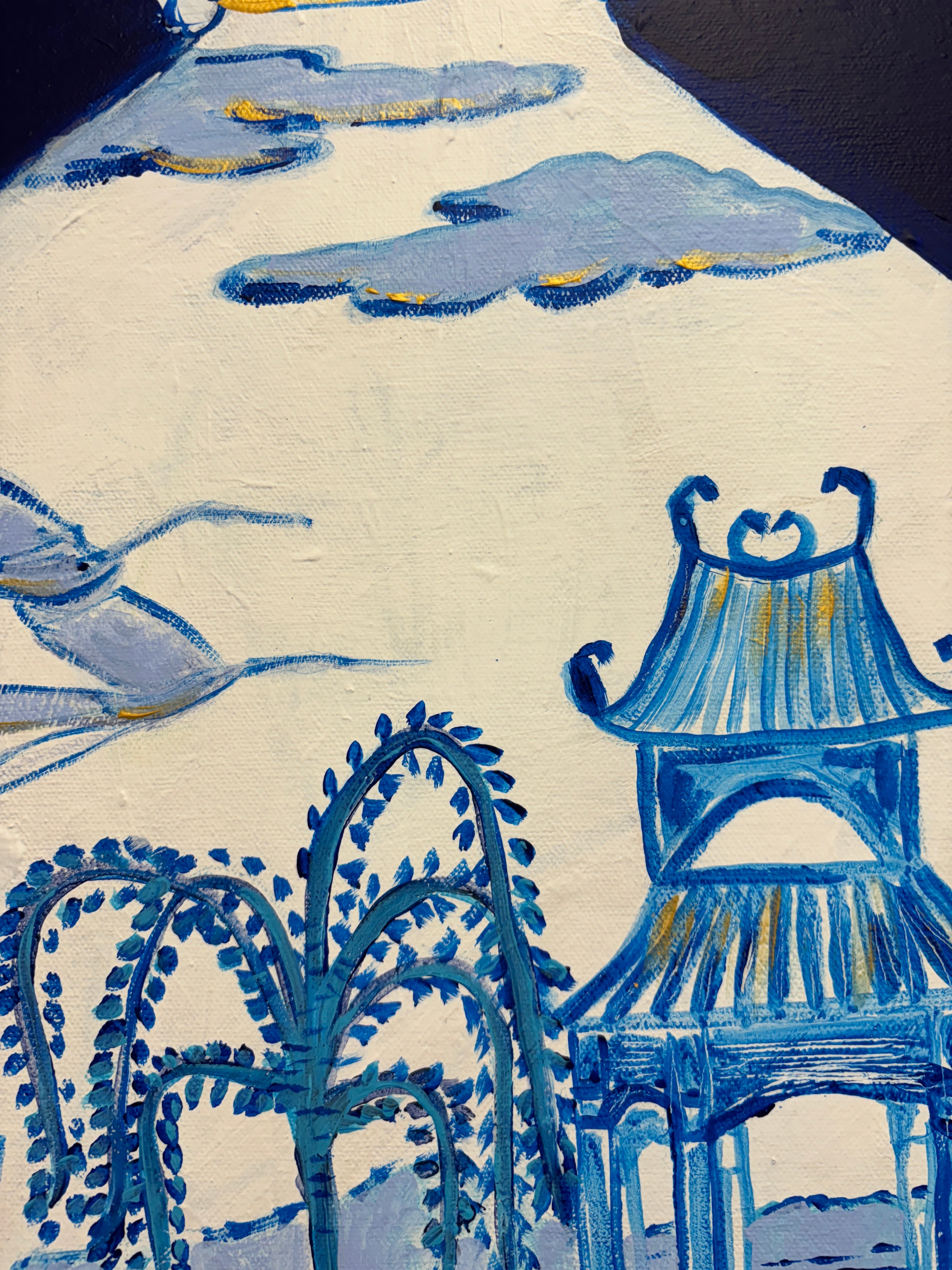 Blue on Blue Chinoiserie