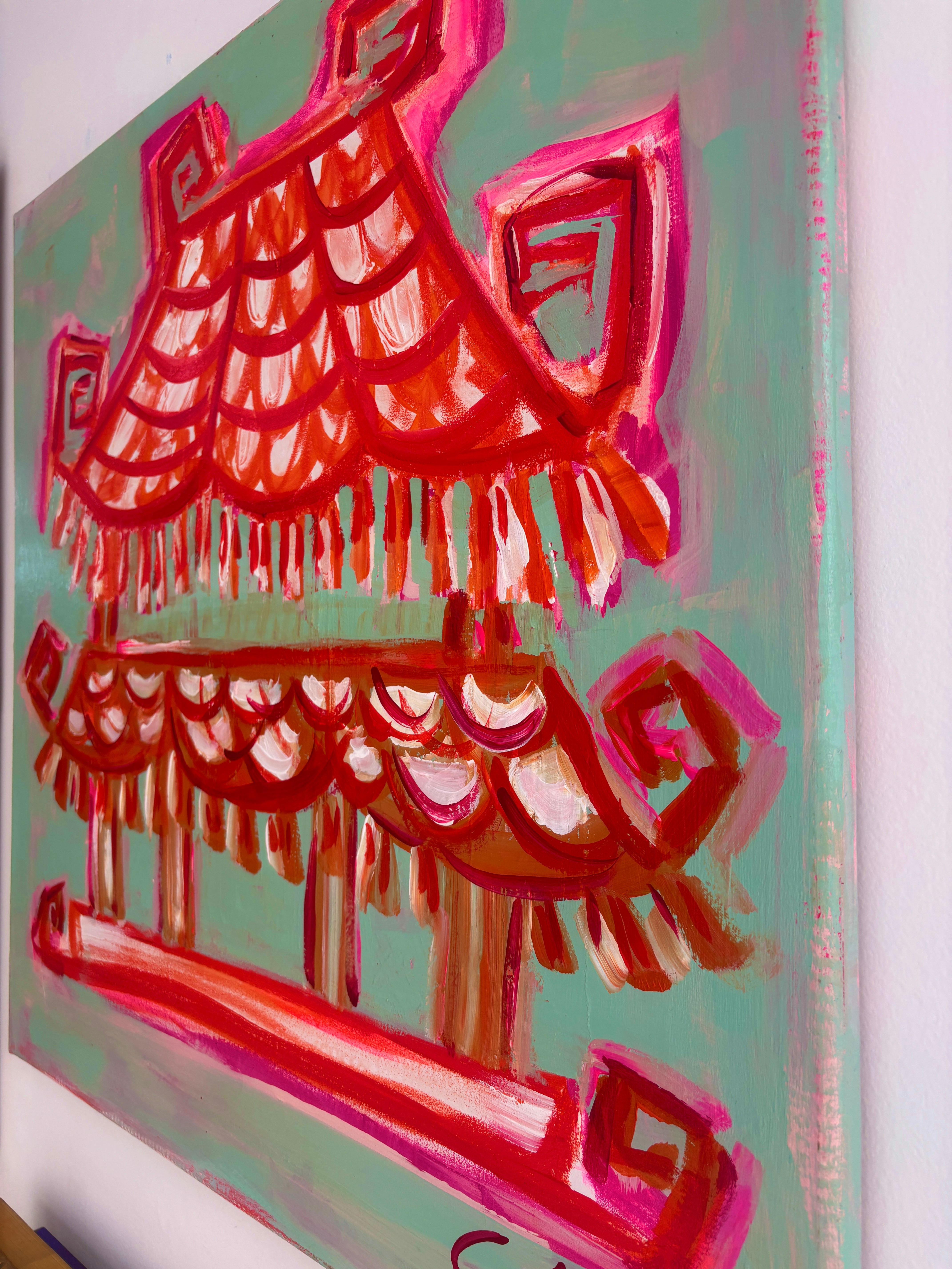 Pink and Green Pagoda