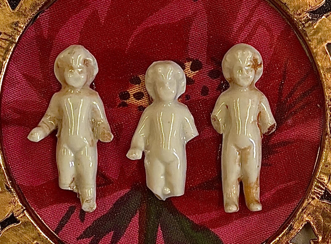 Trio of Antique German Frozen Charlotte Dolls 002