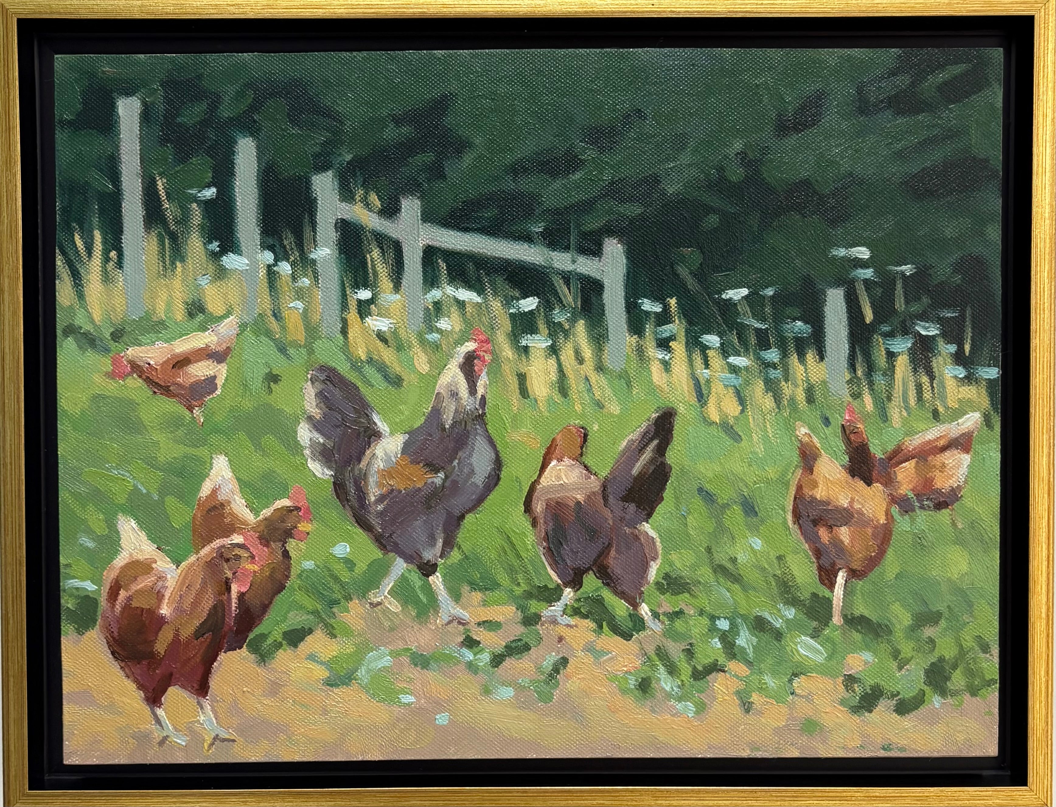 Rooster with Hens