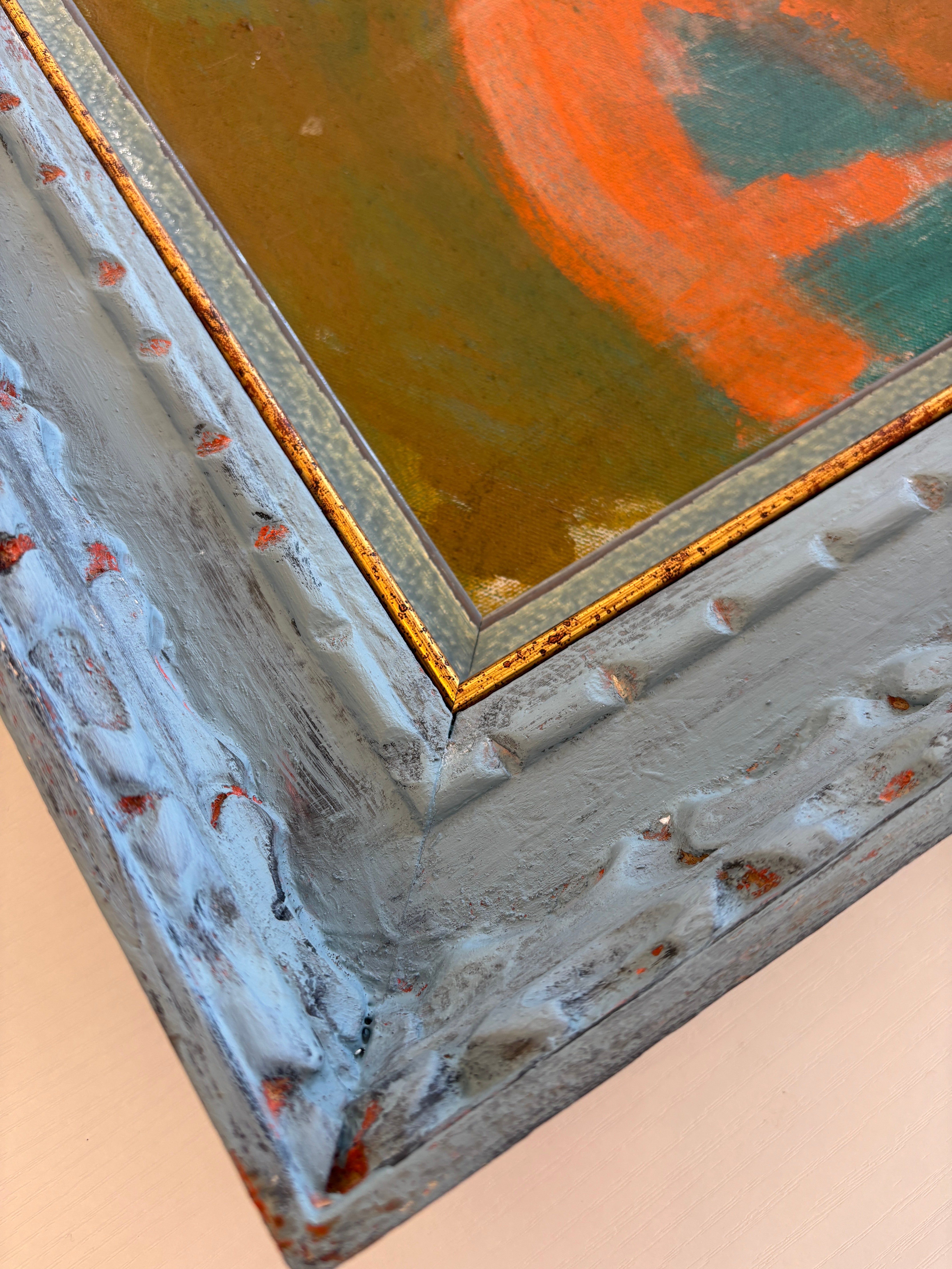 Vintage Oil in Hand-Painted Vintage Frame