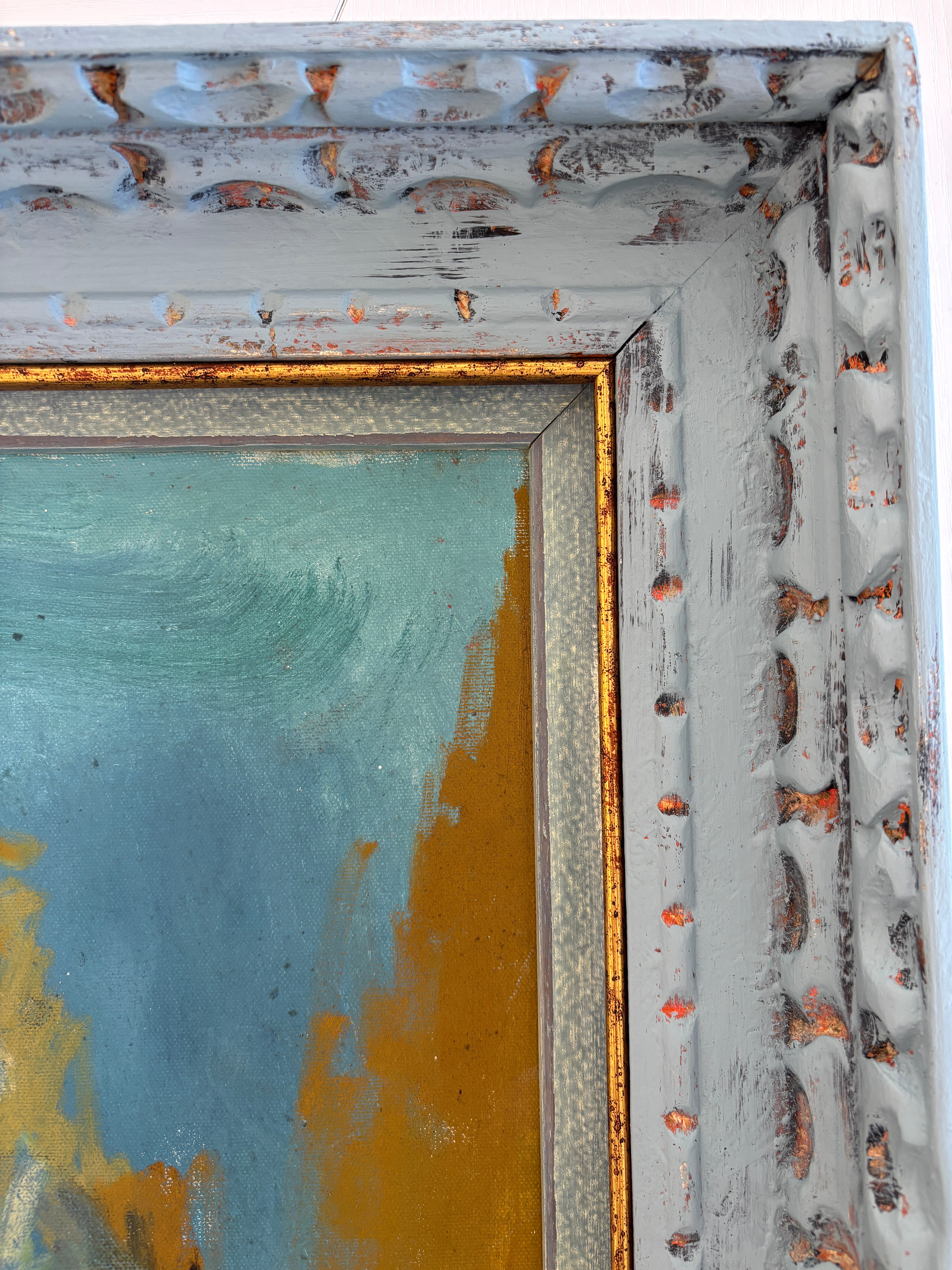 Vintage Oil in Hand-Painted Vintage Frame