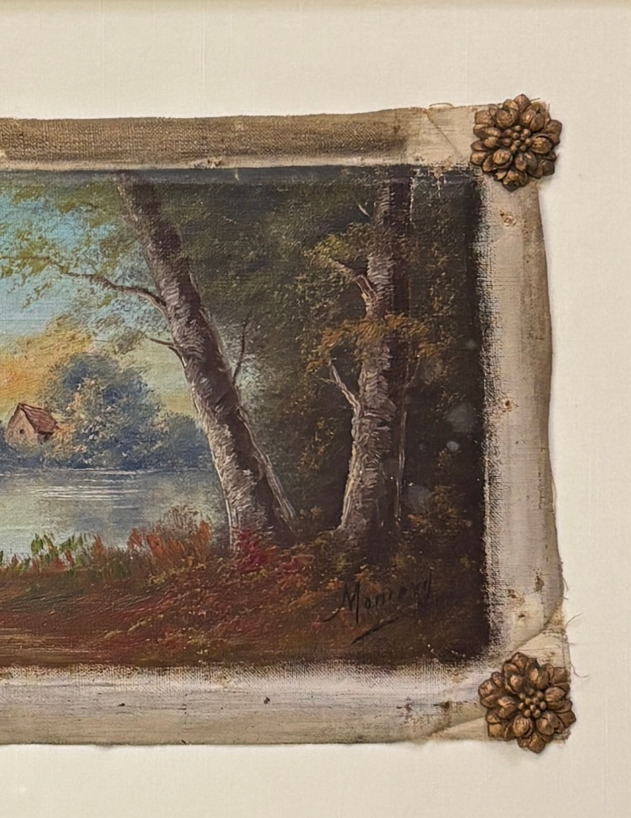 French Estate Landscape with Gilded Escutcheons