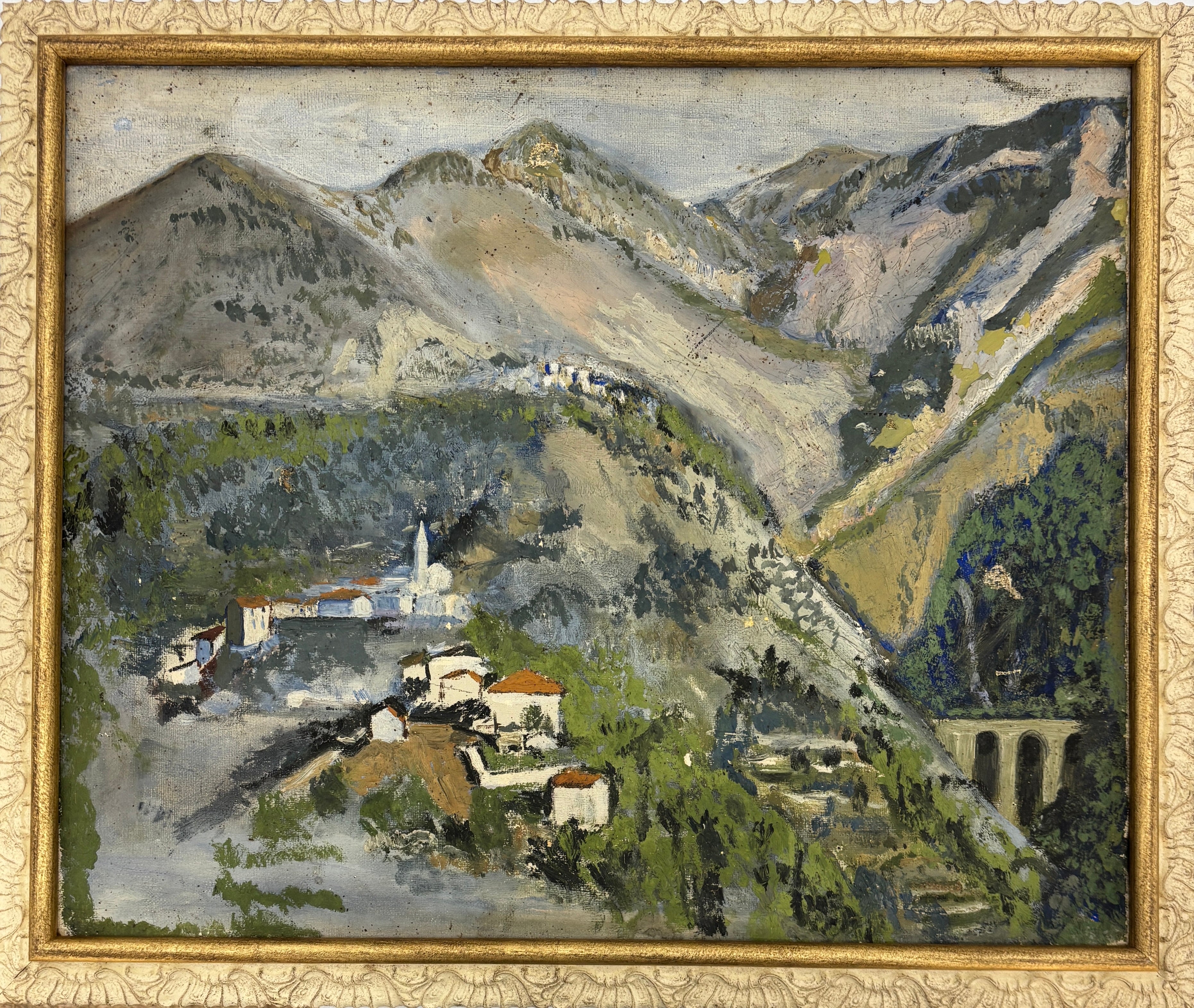 French Valley Scene Oil