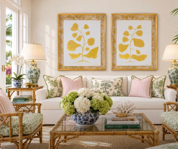 Golden Silhouette Shadow Box I