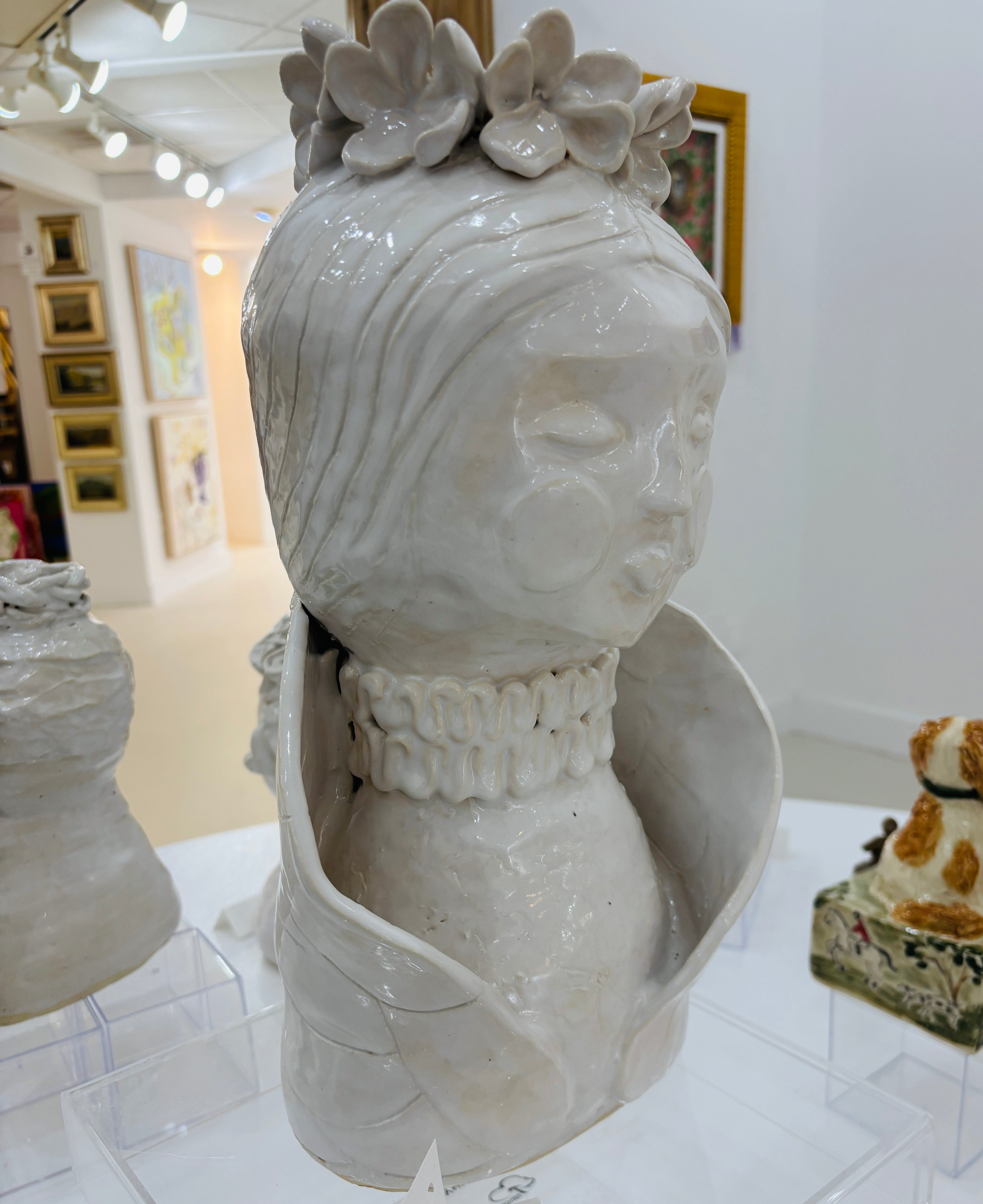 Large Female Head Vase