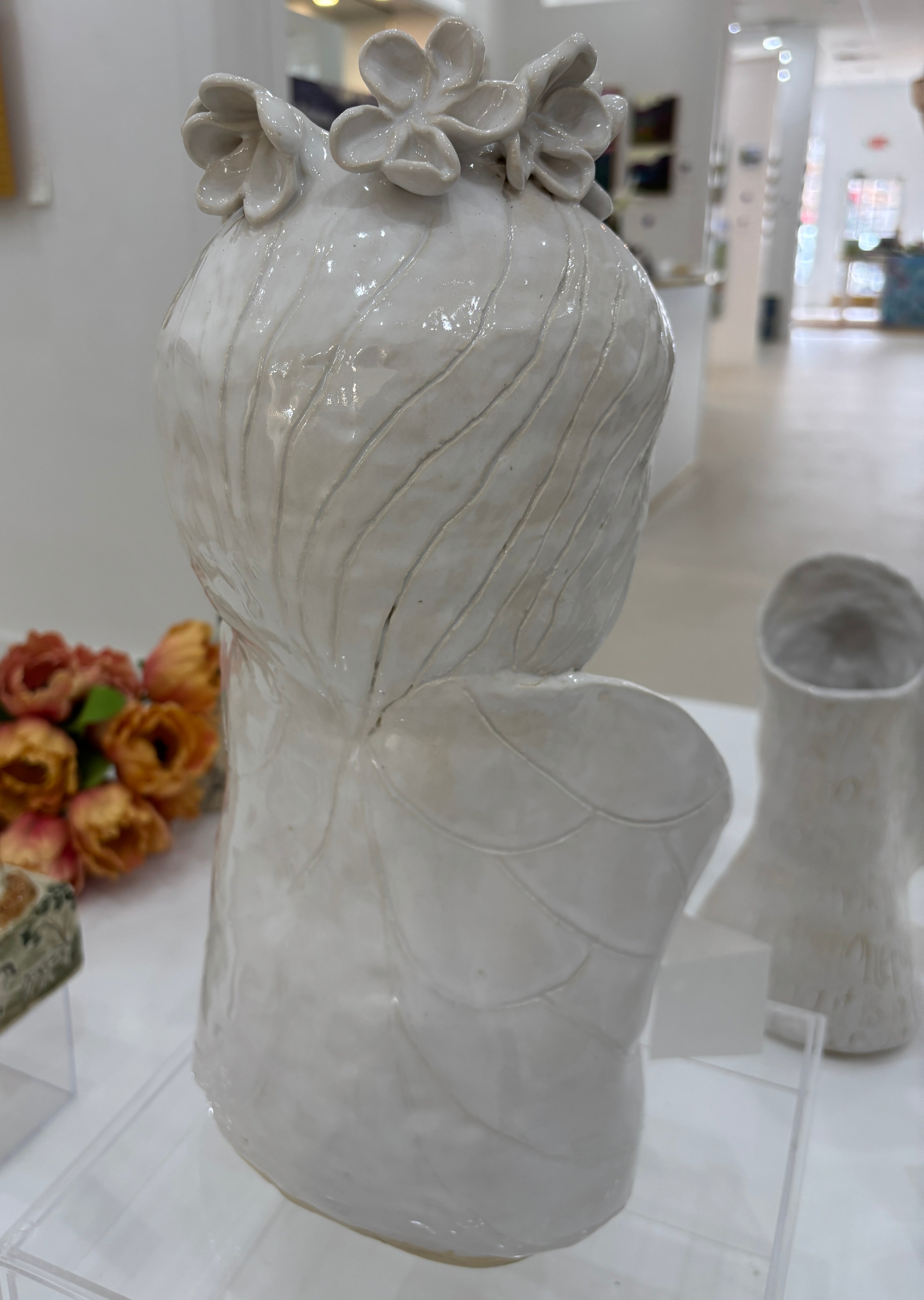 Large Female Head Vase