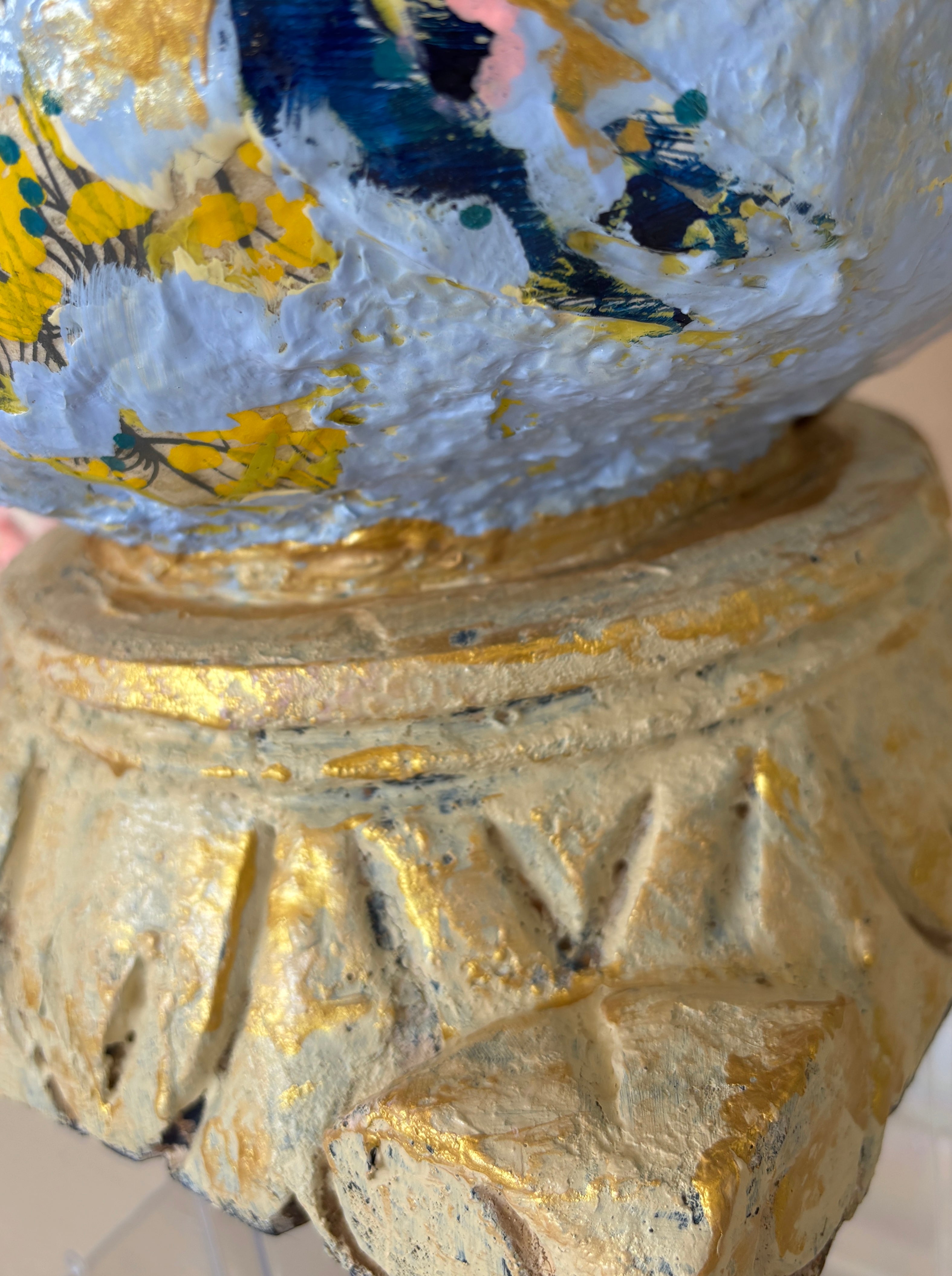 Large Blue Abstract Vessel
