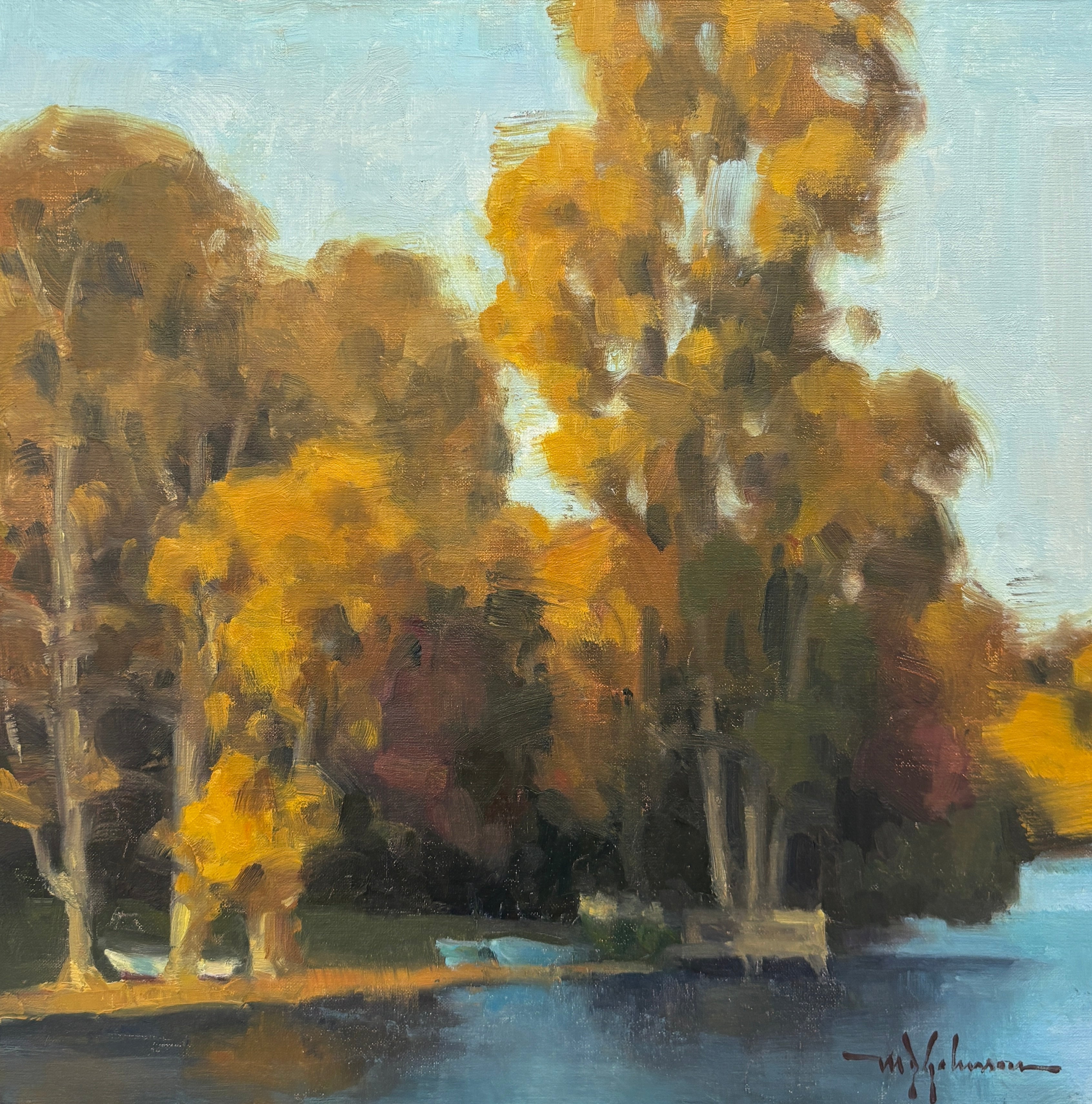 Gold Leaves on Timber Lake