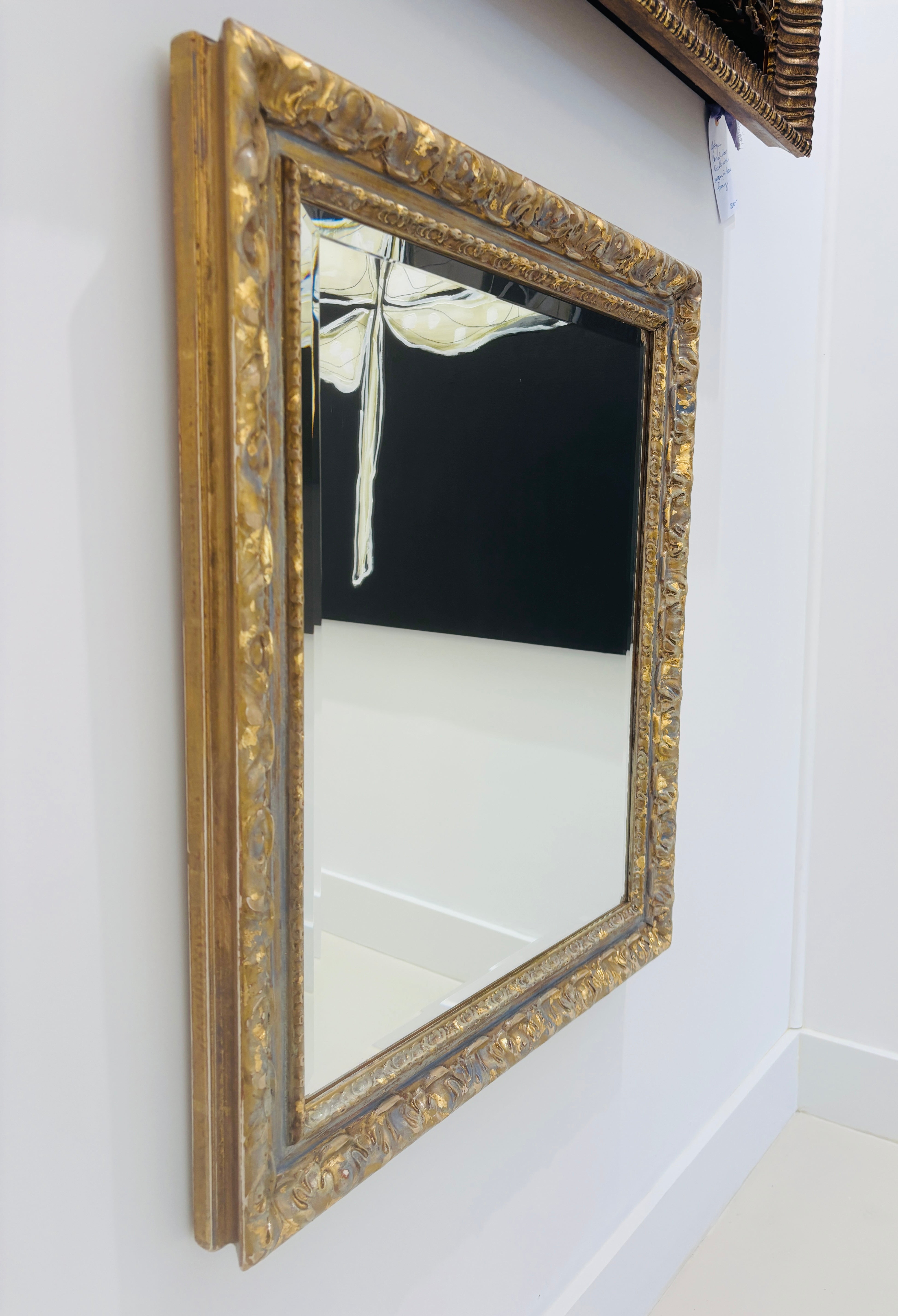 French Blue and Gold Mirror