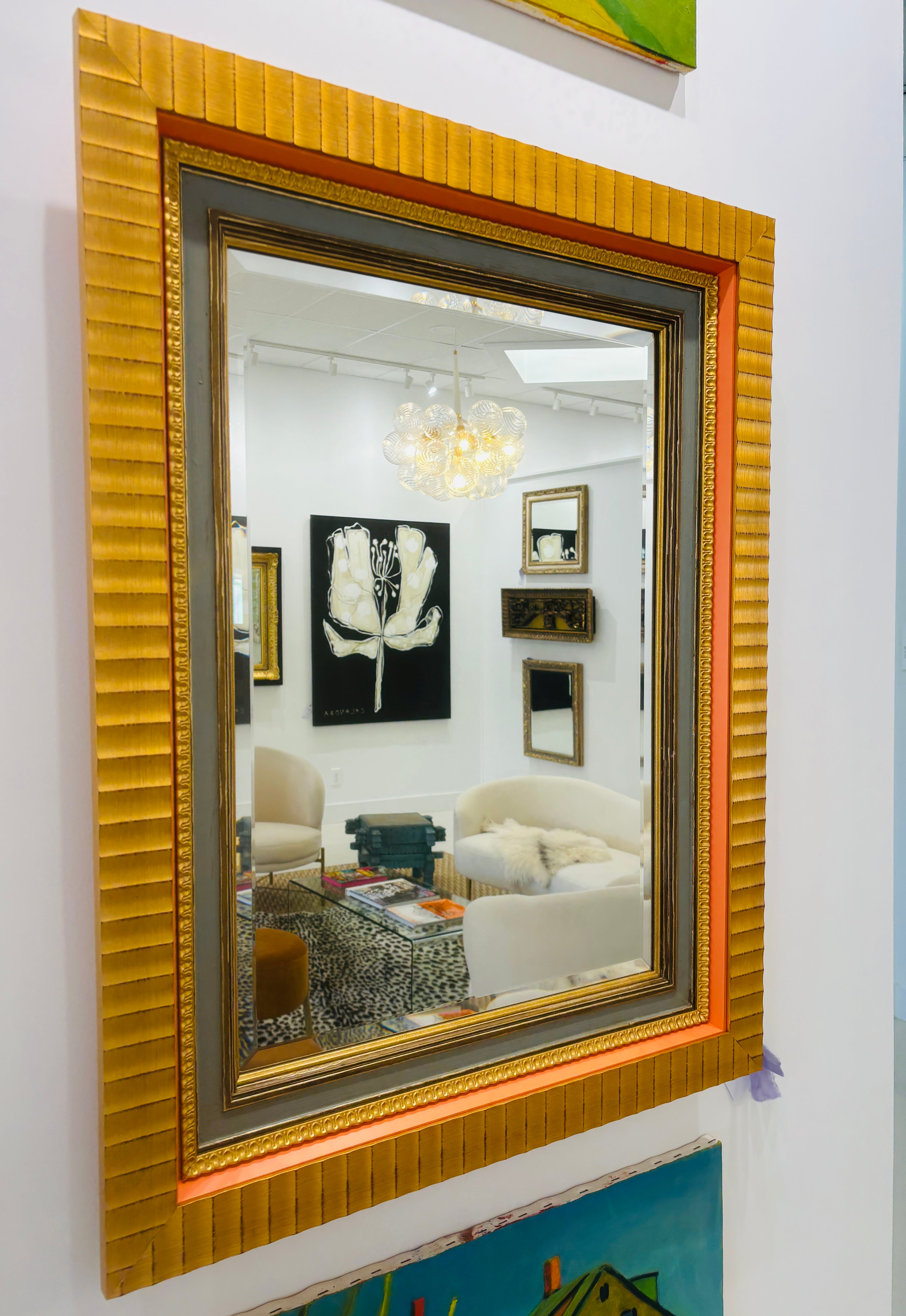 Stacked Ribbed Mirror