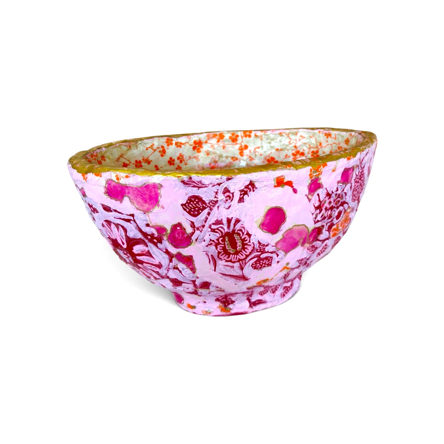 Pink and Orange Oval Vessel