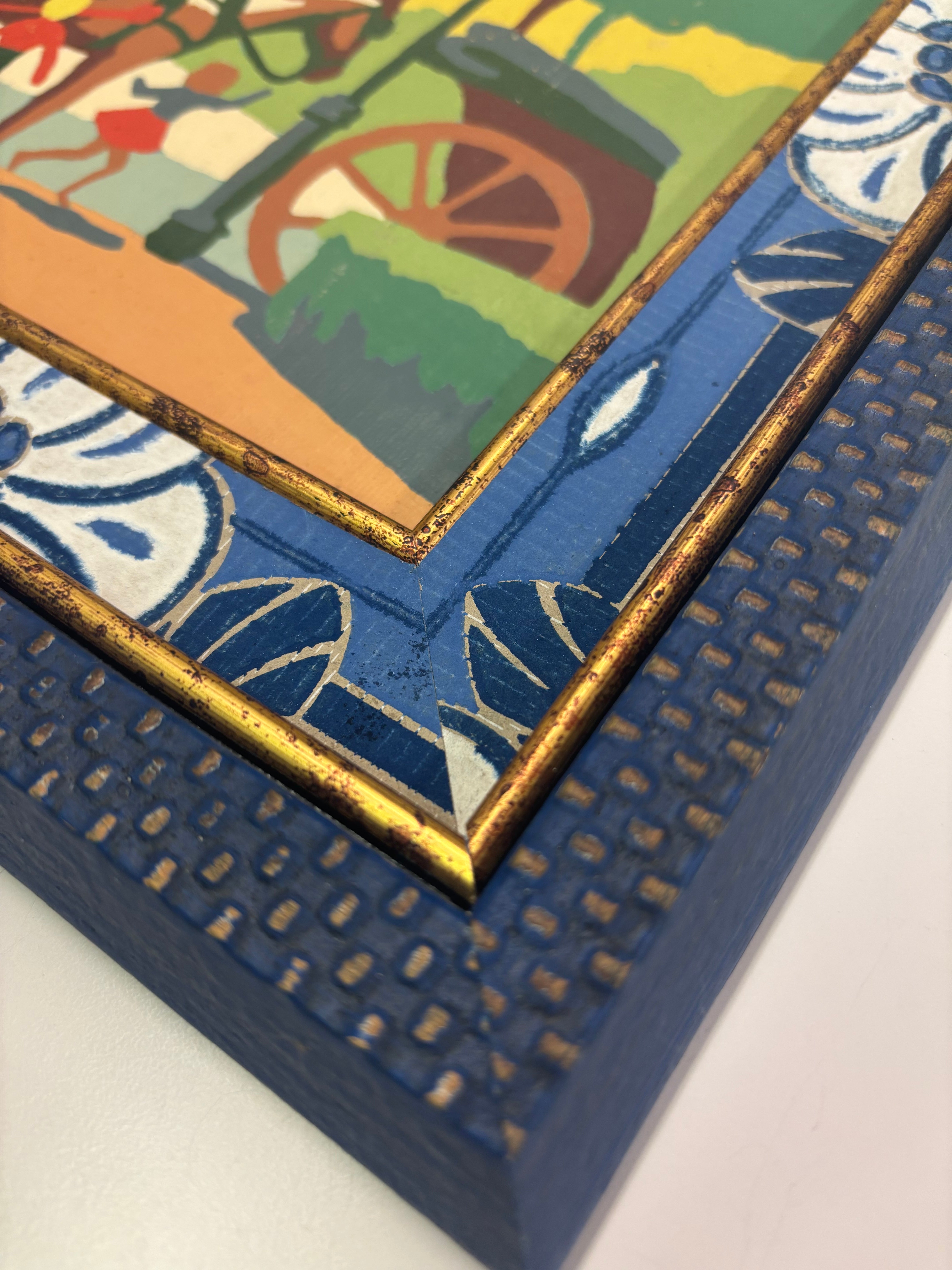 VINTAGE PAINT BY NUMBER WITH CUSTOM FRAME 001
