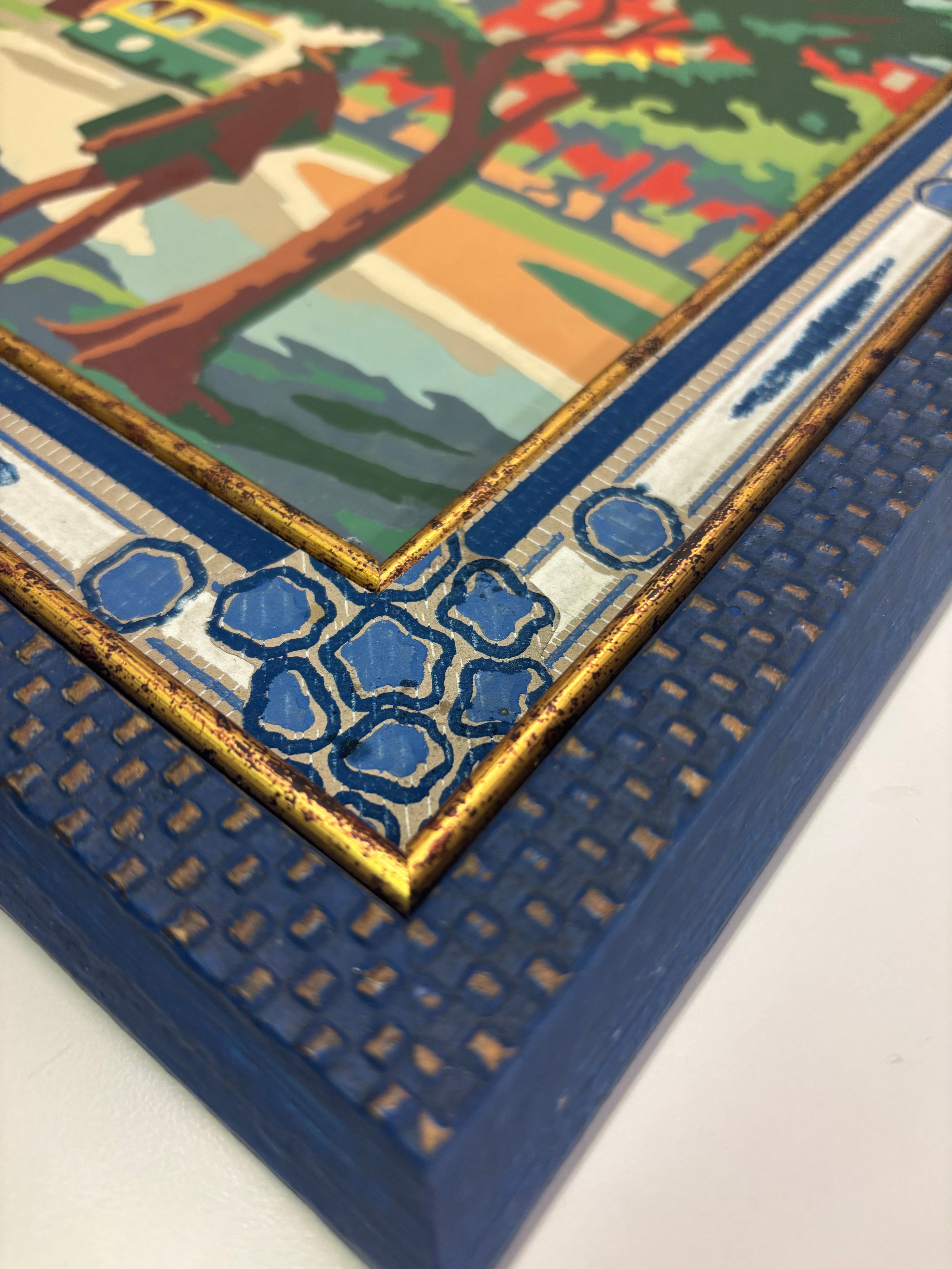 VINTAGE PAINT BY NUMBER WITH CUSTOM FRAME 002
