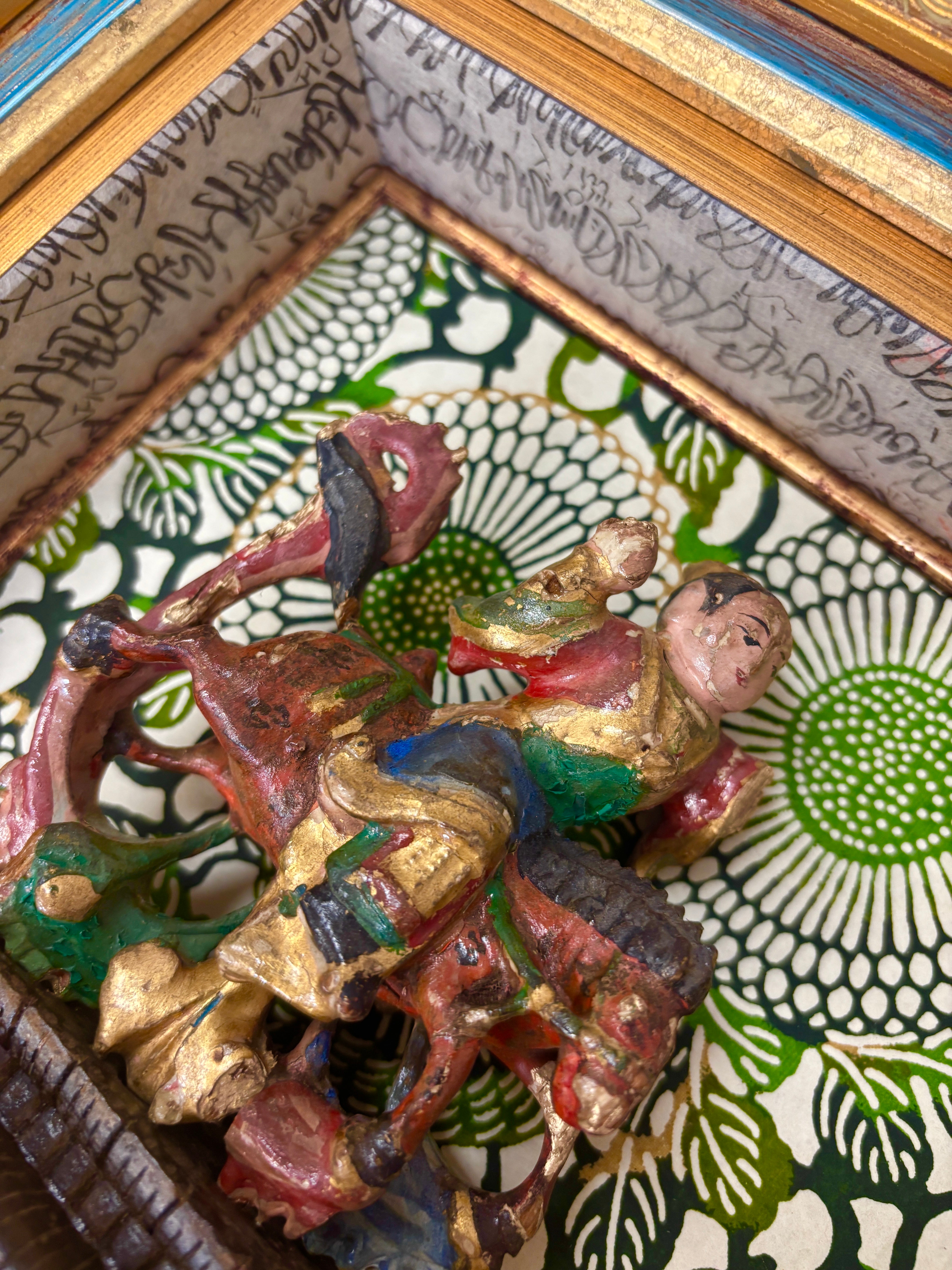 Asian Carving of Horse and Rider