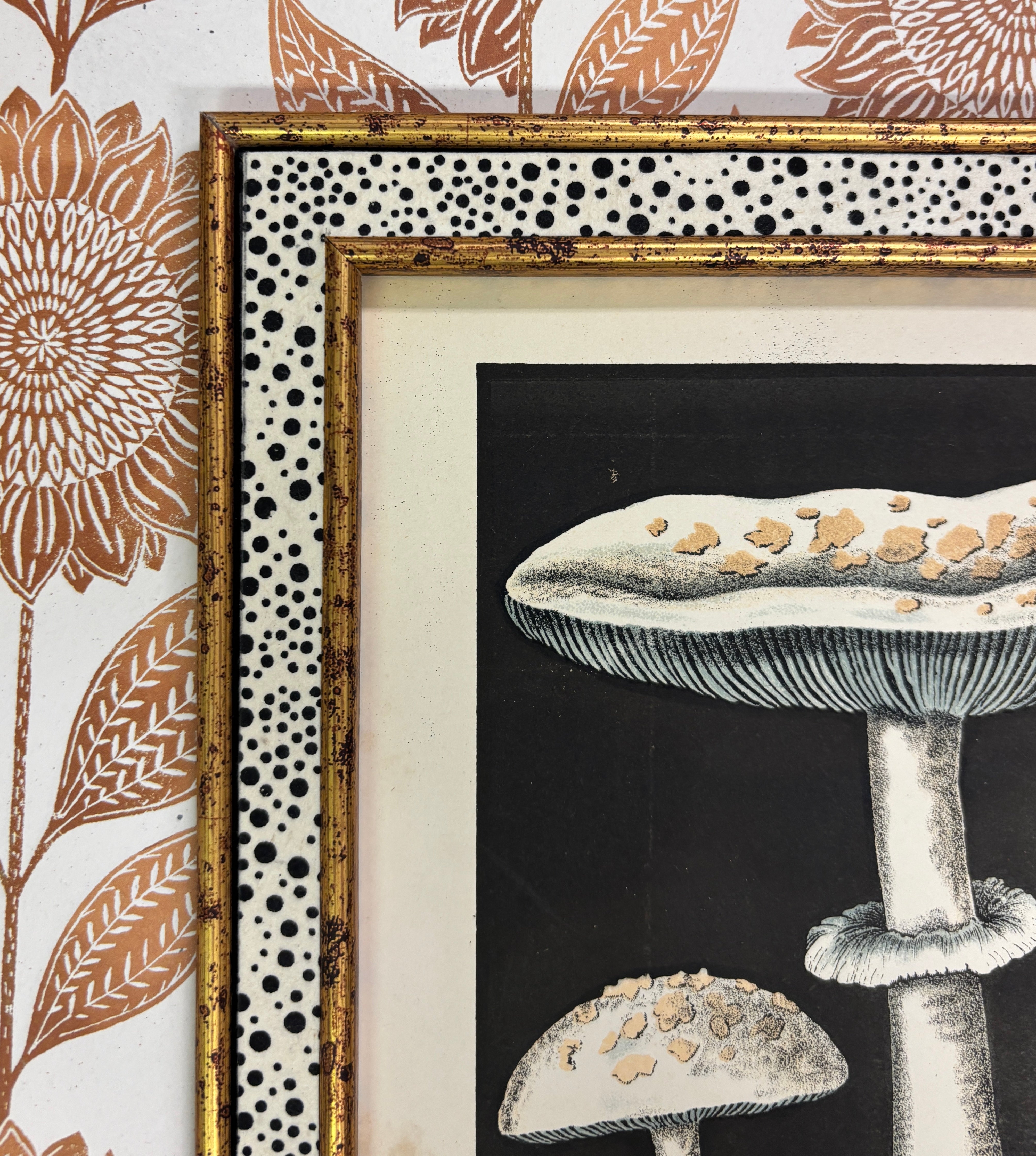 Antique, French Mushroom with Floral Design II