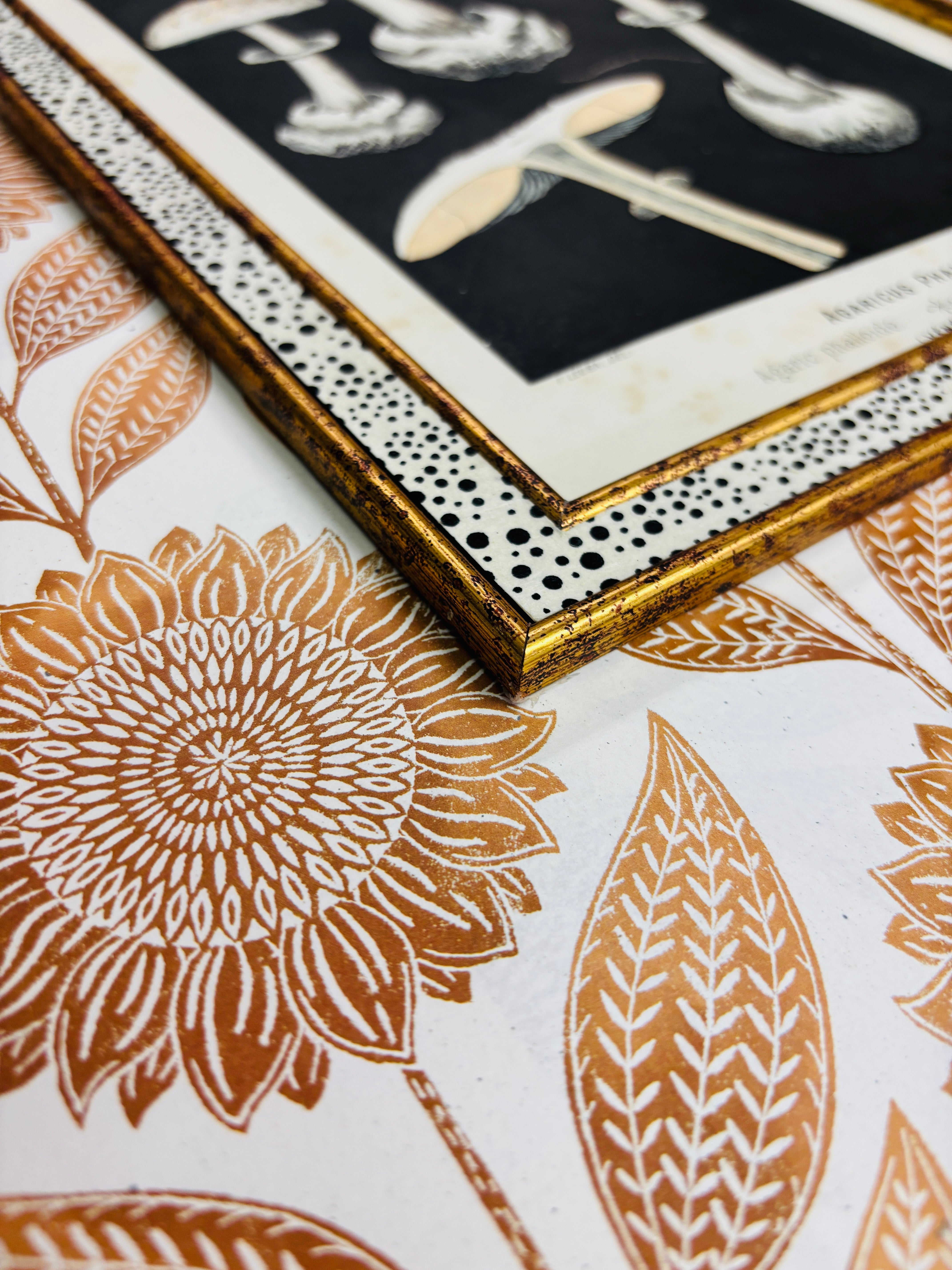 Antique, French Mushroom with Floral Design II