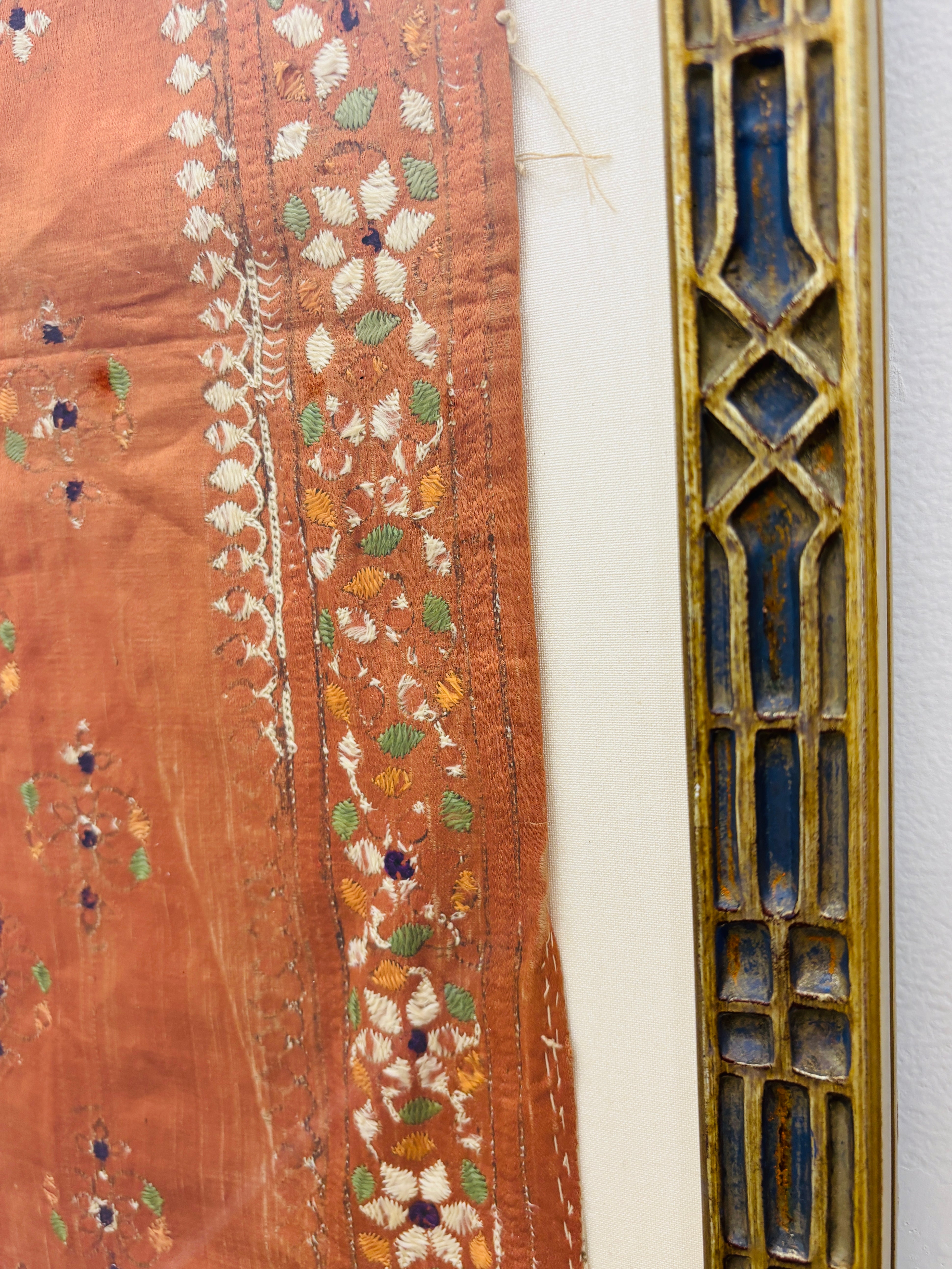 Antique Embroidered Silk & Cotton Kutch India