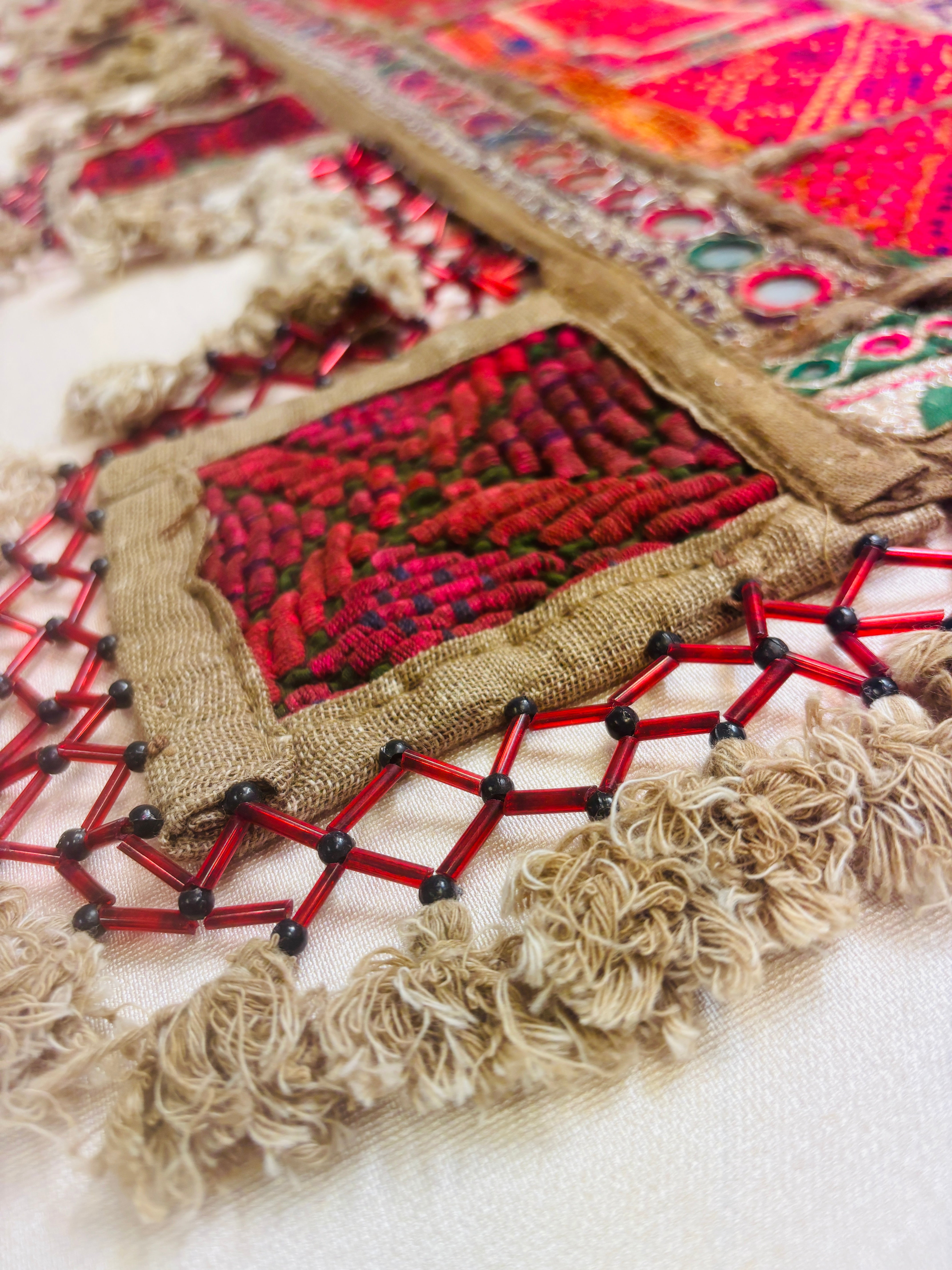 Antique Indian Tapestry in Custom Shadow Box