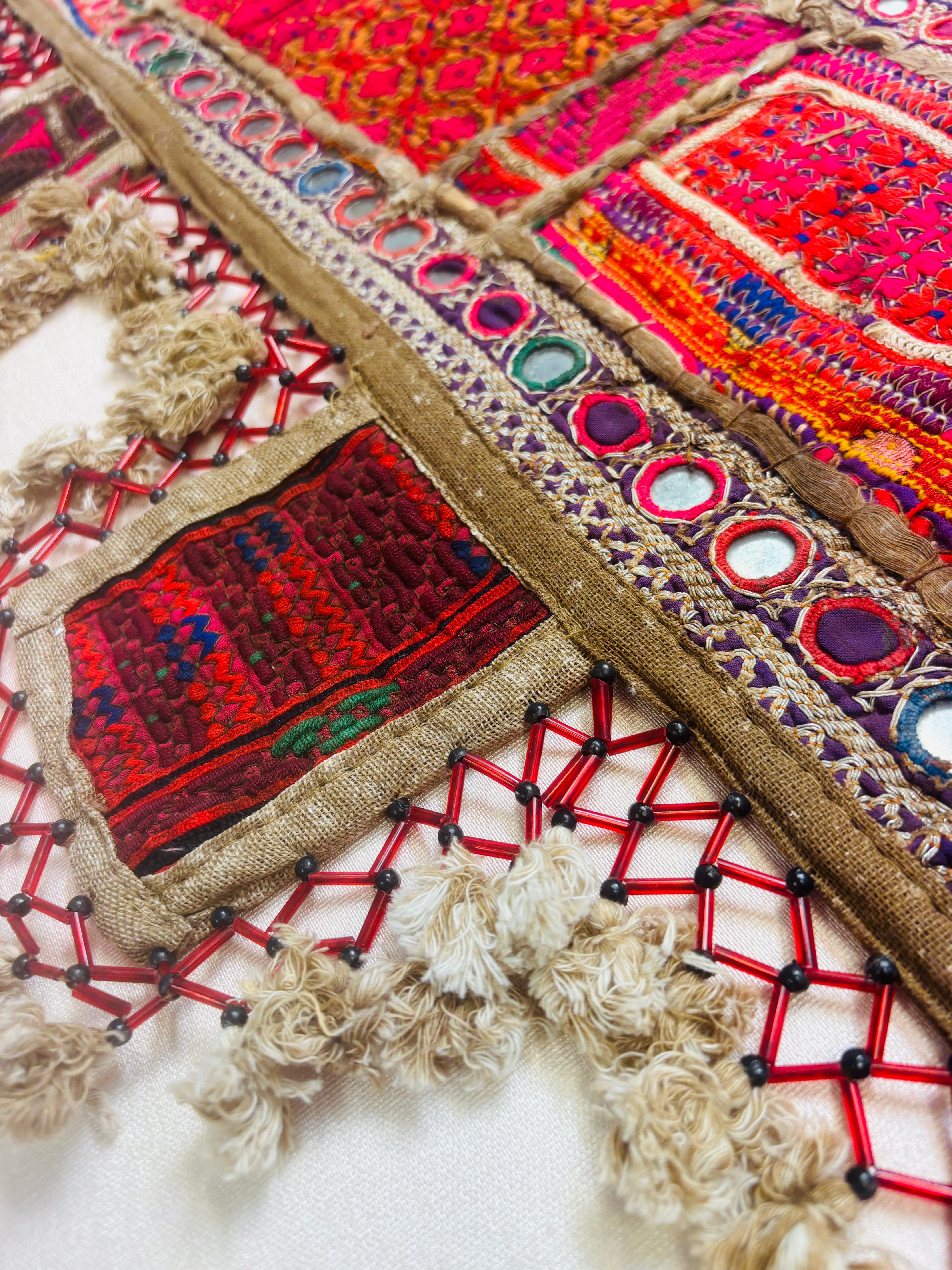 Antique Indian Tapestry in Custom Shadow Box