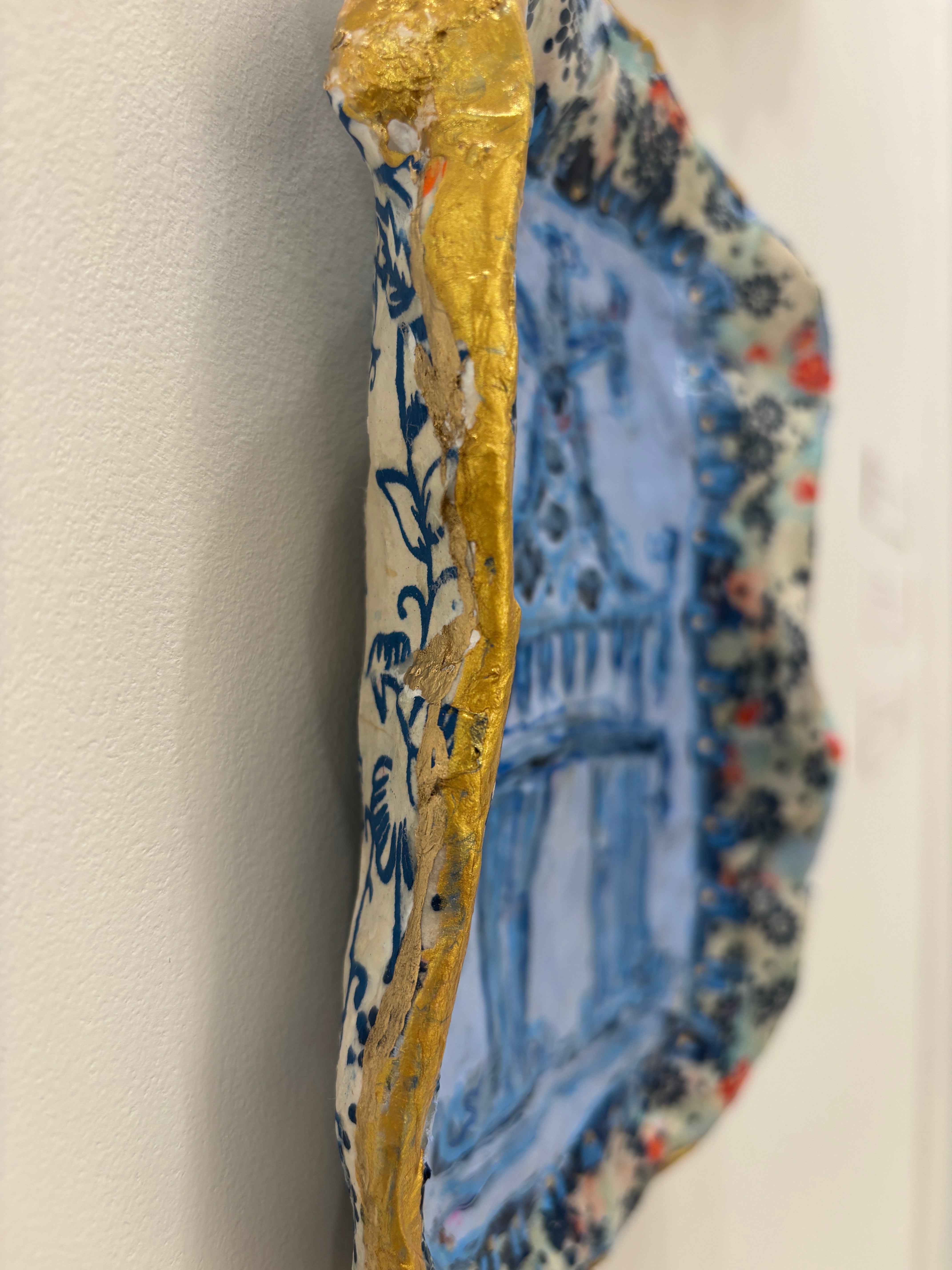 Small Blue Pagoda Plate